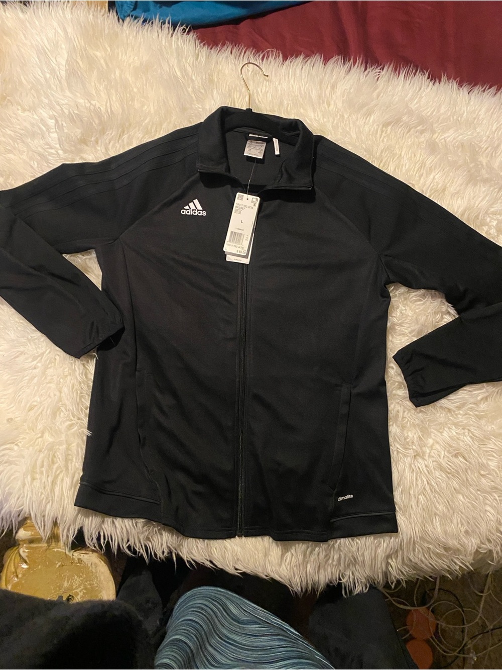 adidas Black Track Jacket with Subtle Logo